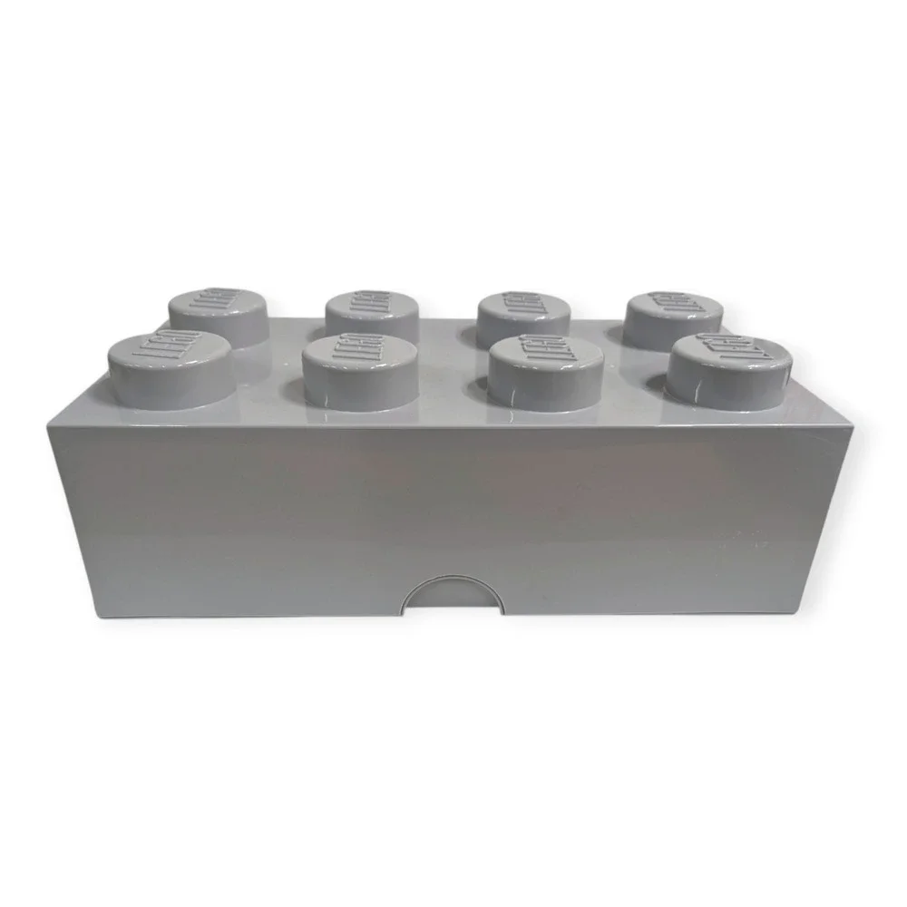 LEGO Storage Brick 8 Light Gray Large Stackable Toy Box Container 2x4‎ Studs